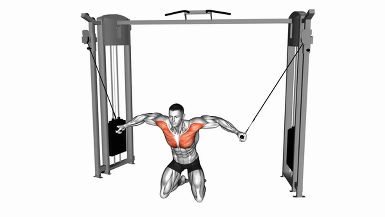 What are the benefits of Cable Kneeling High to Low Fly? Image