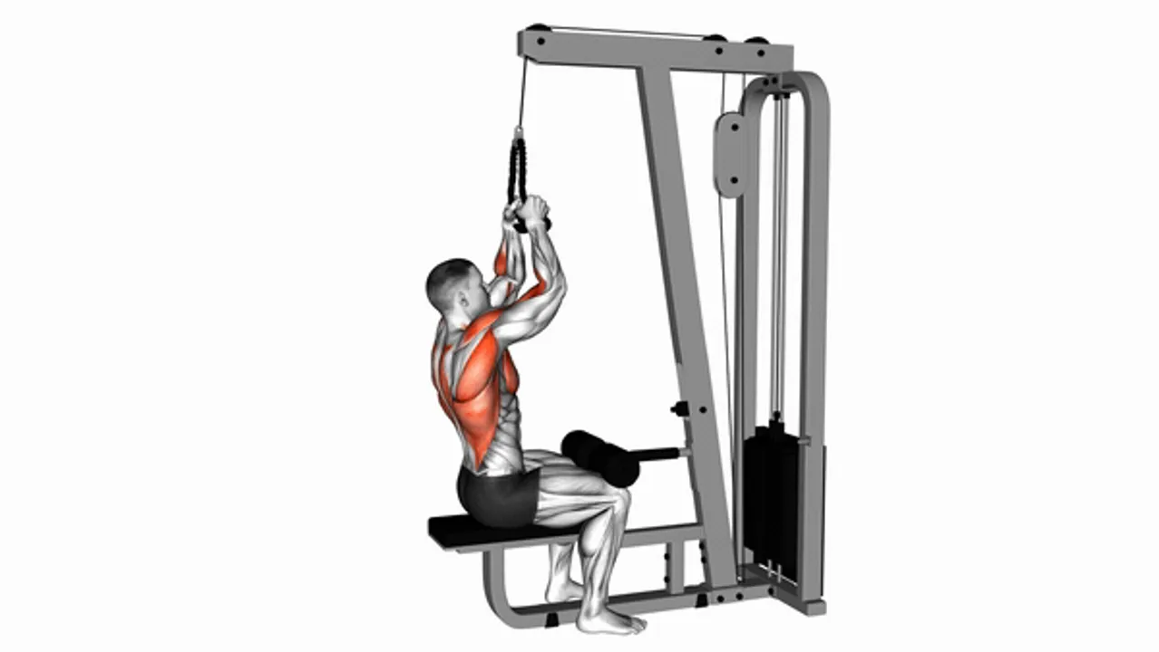 Cable Lateral Pulldown with Rope Attachment