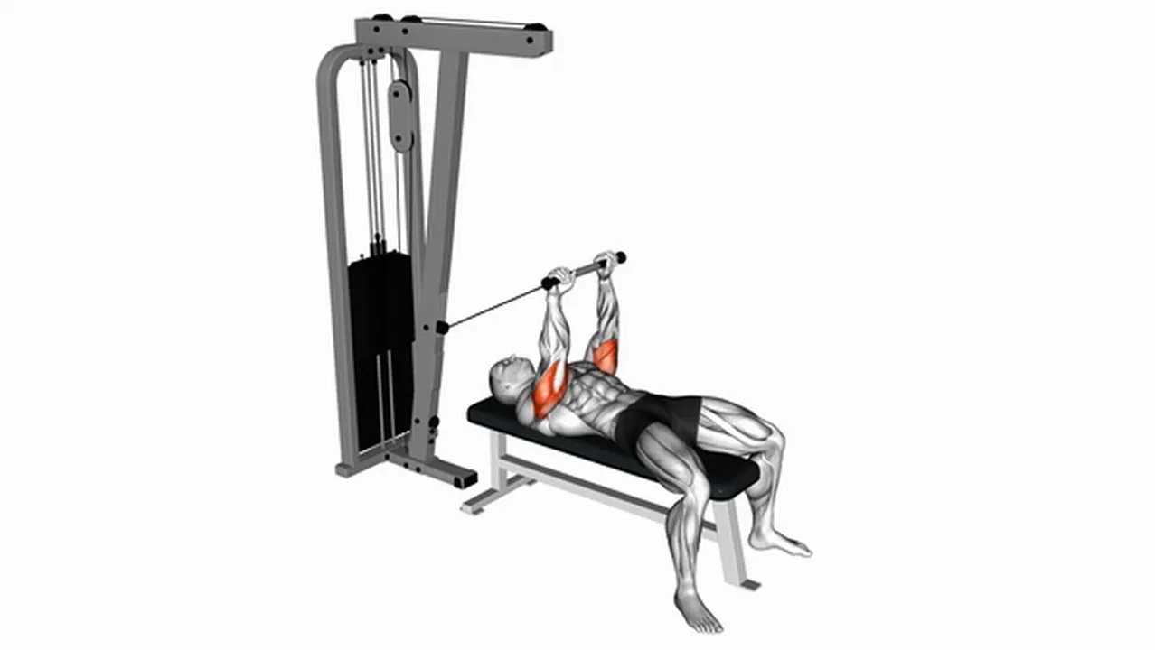 How to do Cable Lying Triceps Extension? Image