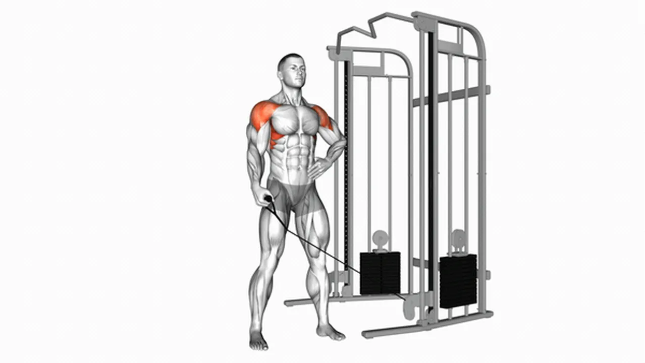 Common mistakes during Cable One Arm Lateral Raises Image