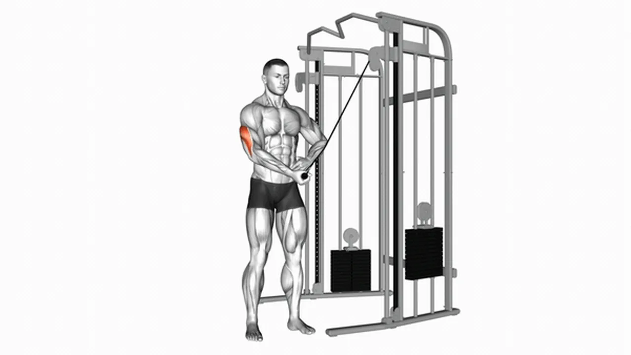 Common Cable One Arm Side Triceps Pushdown variations Image