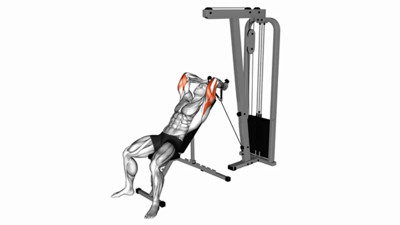 Cable Rope Incline Tricep Extension