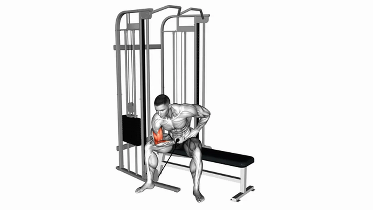 Common Variations of Cable Seated One Arm Concentration Curl Image