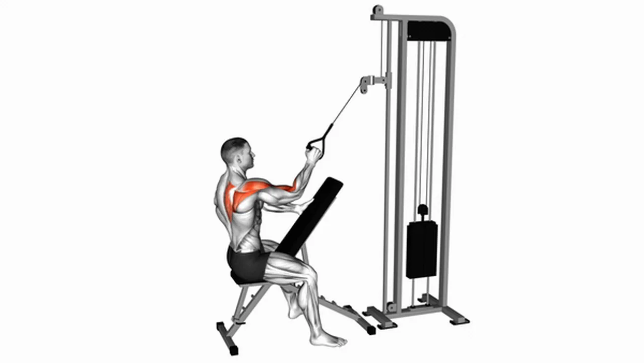 How to do Cable Single Arm High Scapular Row? Image