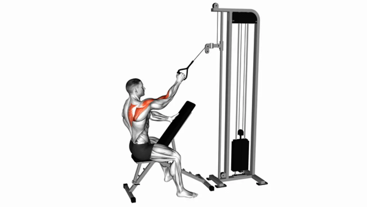 Cable Single Arm High Scapular Row