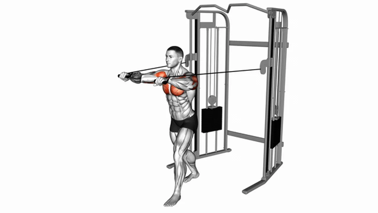 How to do Cable Standing Chest Press? Image