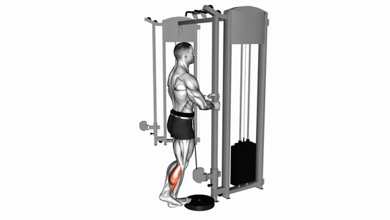 What are the benefits of cable standing one-leg calf raises? Image