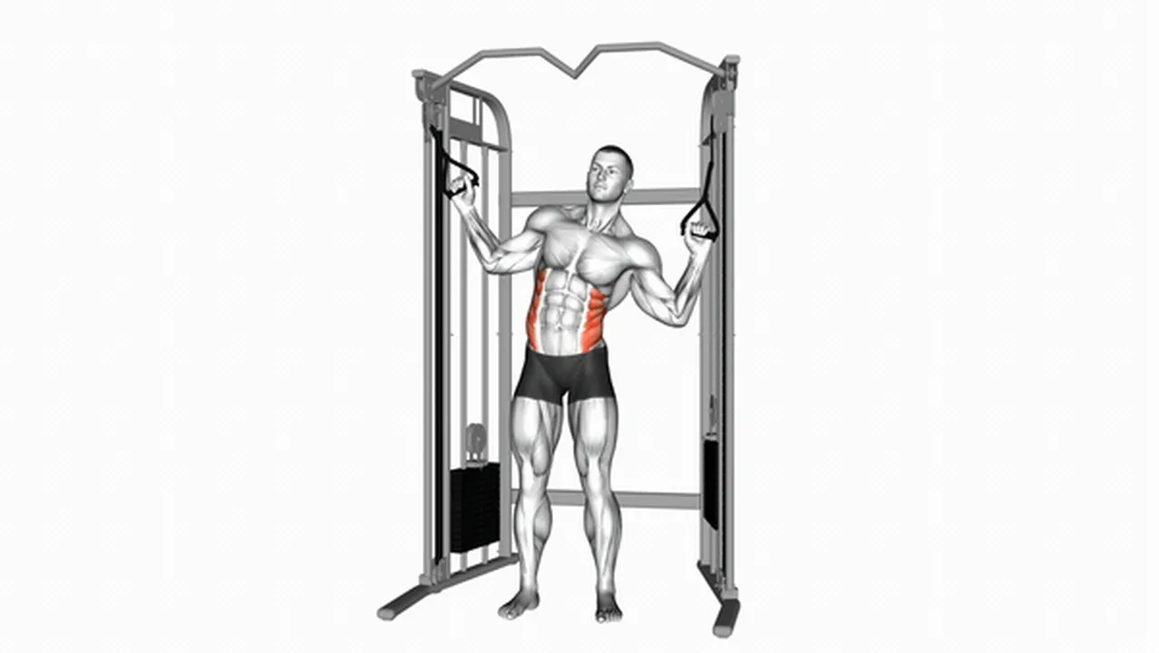 How to do Cable Standing Serratus Crunch? Image