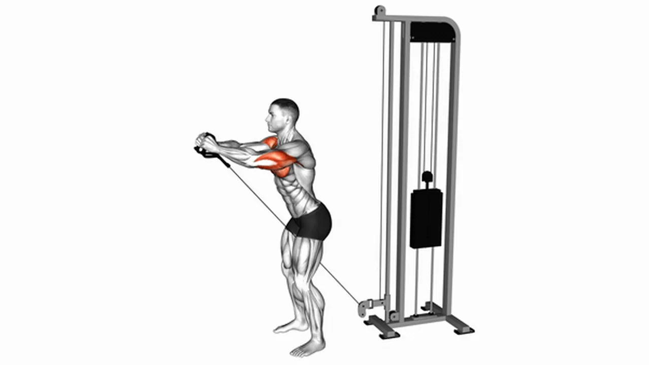 How to do the Cable Standing Squeeze Upper Chest Press? Image