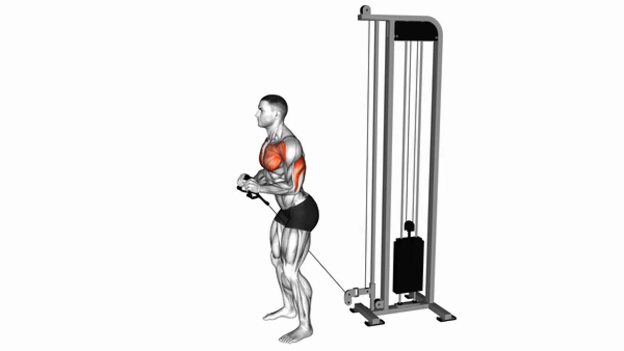 Cable Standing Squeeze Upper Chest Press