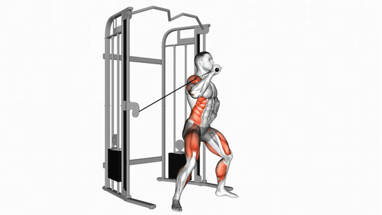 Common mistakes during Cable Twisting Overhead Press Image