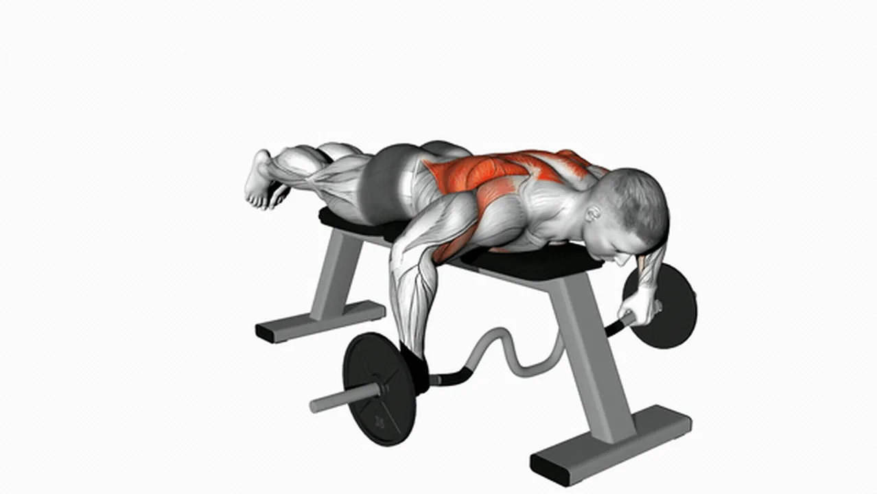 What are the benefits of the Cambered Bar Lying Row? Image