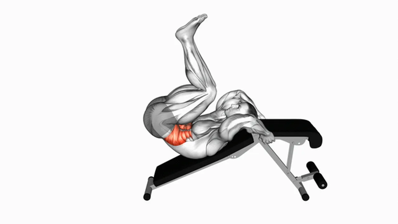 How to do decline bent leg reverse crunch? Image