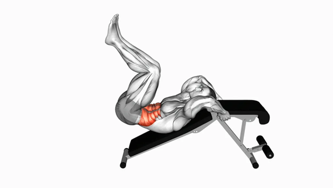 Common decline bent leg reverse crunch variations Image