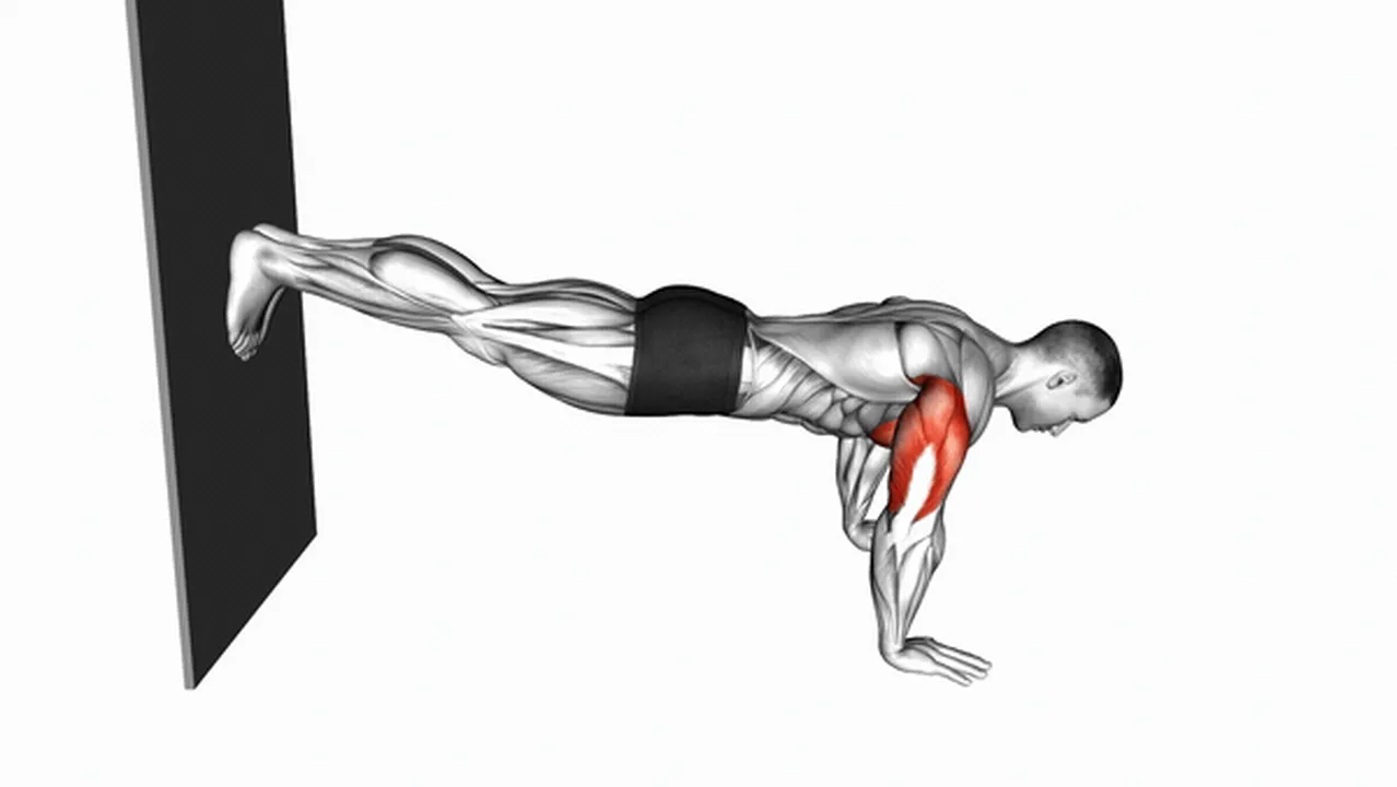 What are the benefits of decline push-ups against the wall? Image