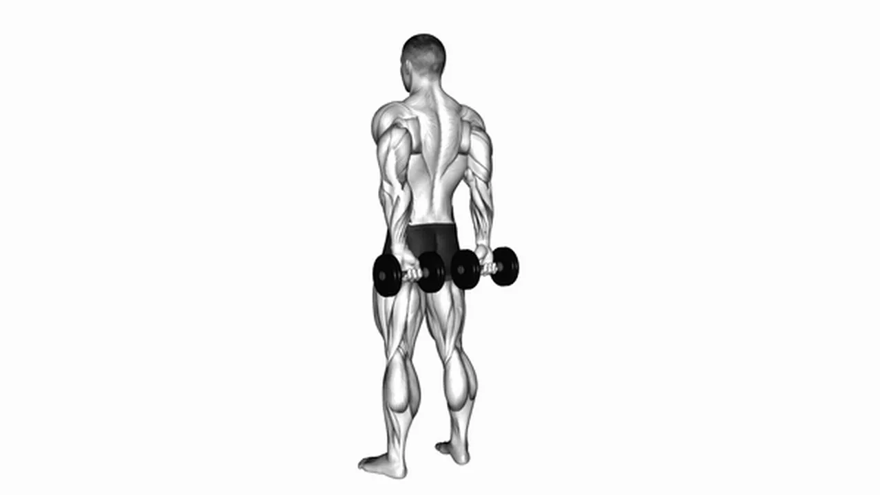 How to do Dumbbell Behind the Back Finger Curls? Image