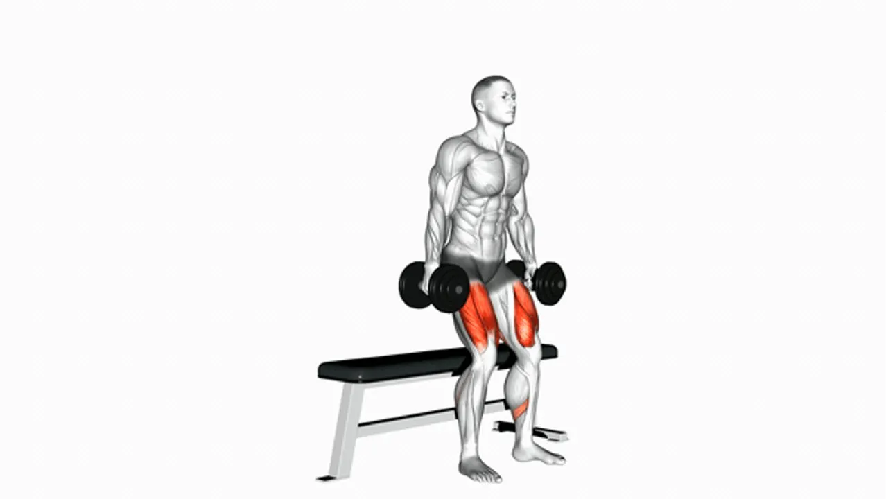 Dumbbell Bench Squat