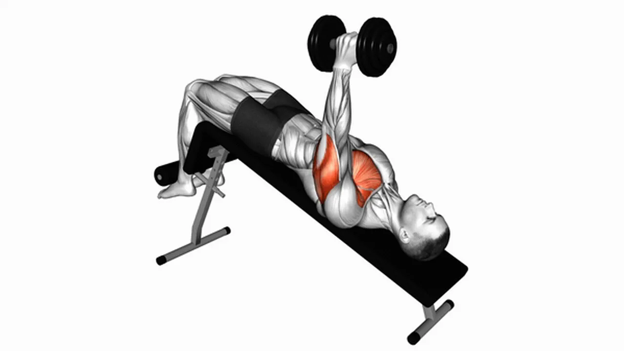 How to do the Dumbbell Decline One Arm Hammer Press? Image