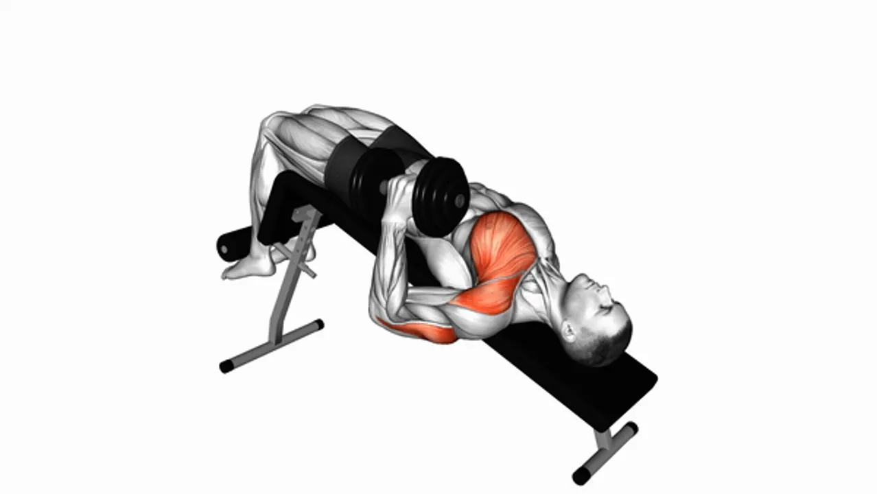 Dumbbell Decline One Arm Hammer Press