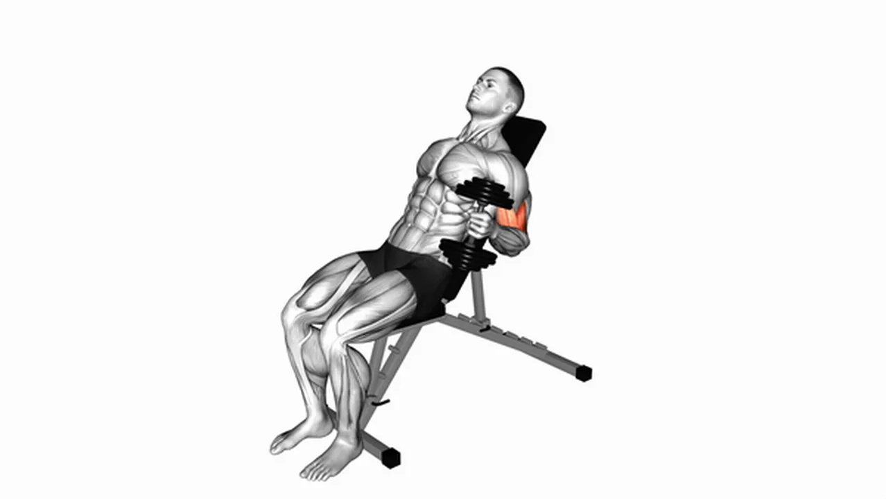 How to do Dumbbell Incline Alternate Hammer Curls? Image