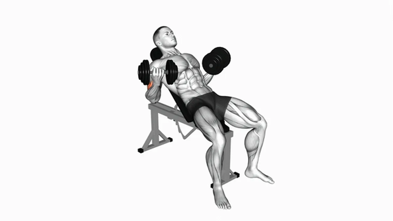 How to do dumbbell incline biceps curls? Image