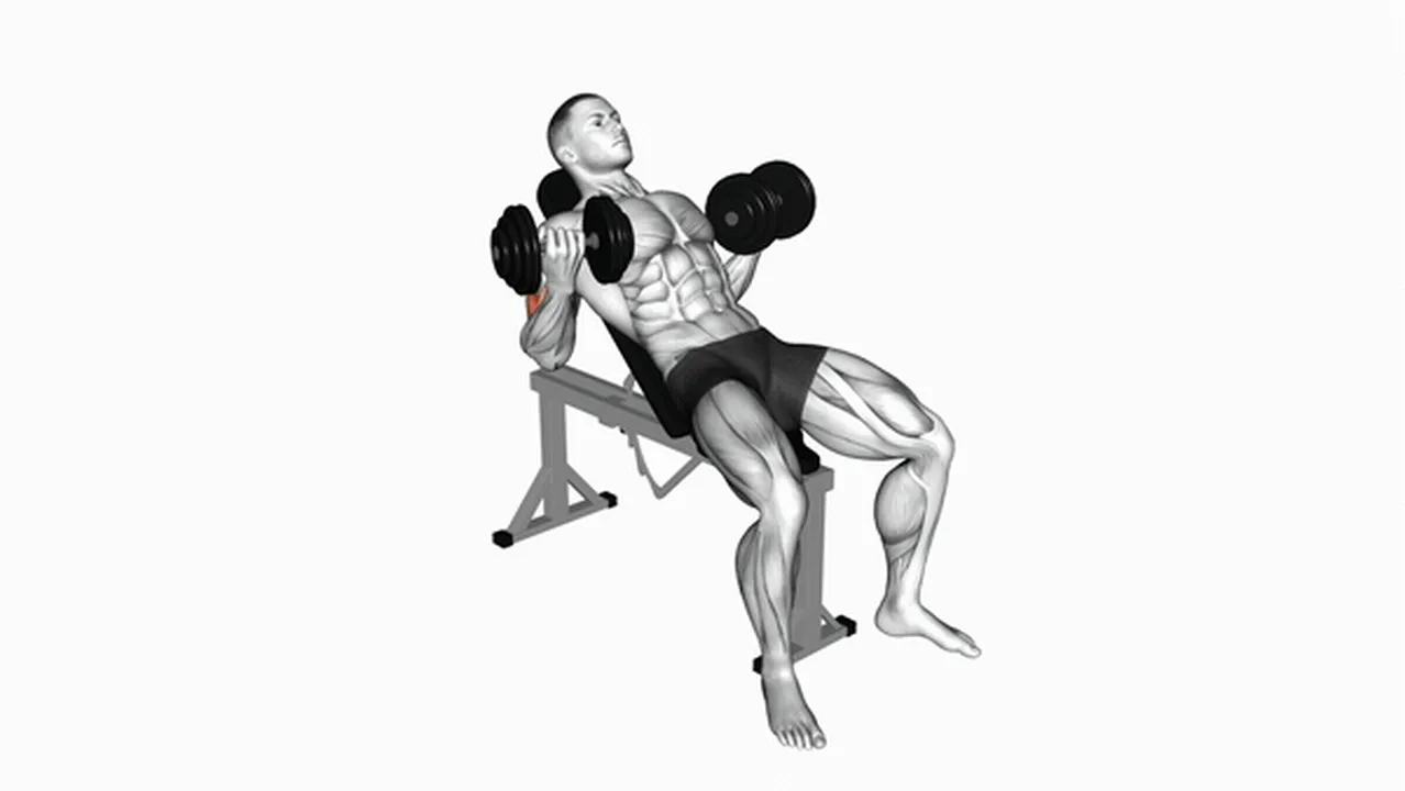 Common dumbbell incline biceps curl variations Image