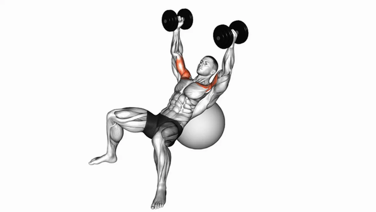 How to do Dumbbell Incline Fly on Exercise Ball? Image