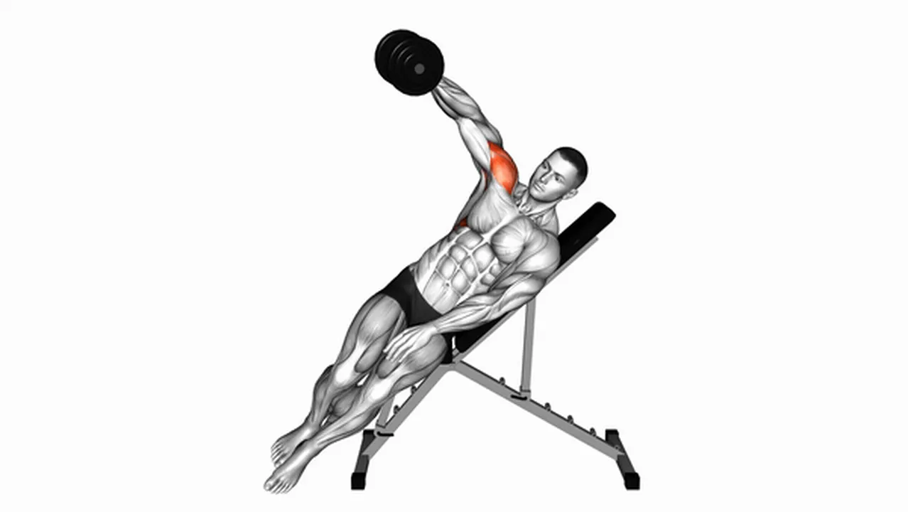 How to do Dumbbell Incline One Arm Lateral Raises? Image