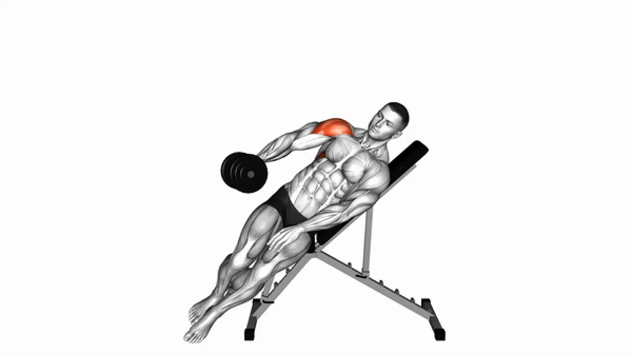 Dumbbell Incline One Arm Lateral Raise