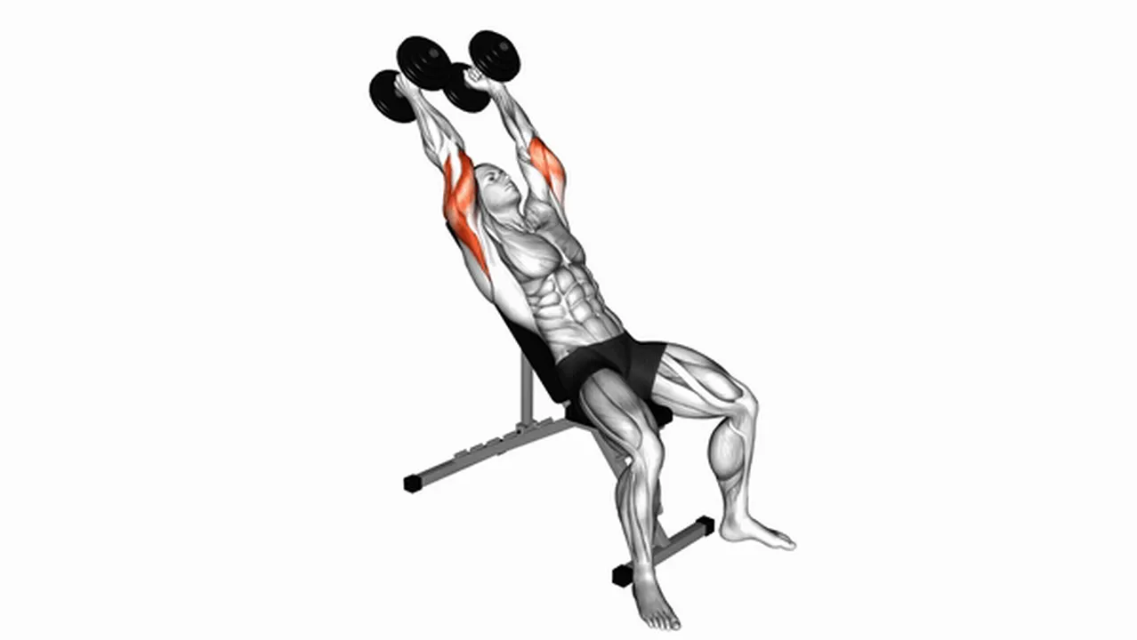 How to do dumbbell incline triceps extensions? Image