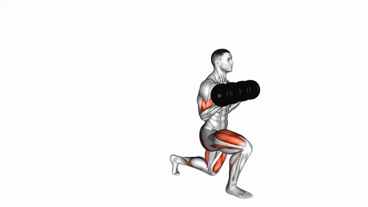 Common variations of Dumbbell Lunges with Bicep Curls Image