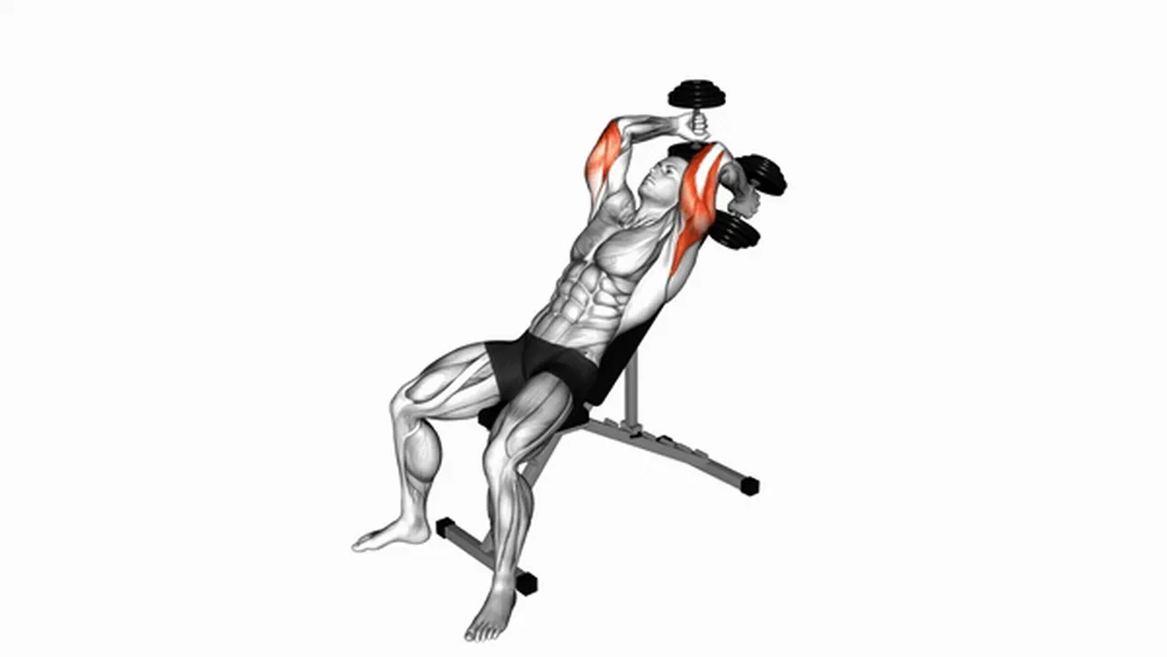 How to do Dumbbell Lying Alternate Arm Extensions? Image