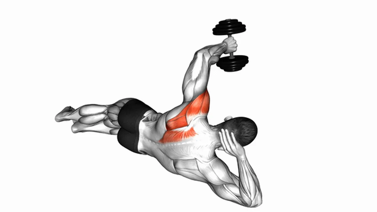 How to do Dumbbell Lying Floor Rear Delt Raise? Image