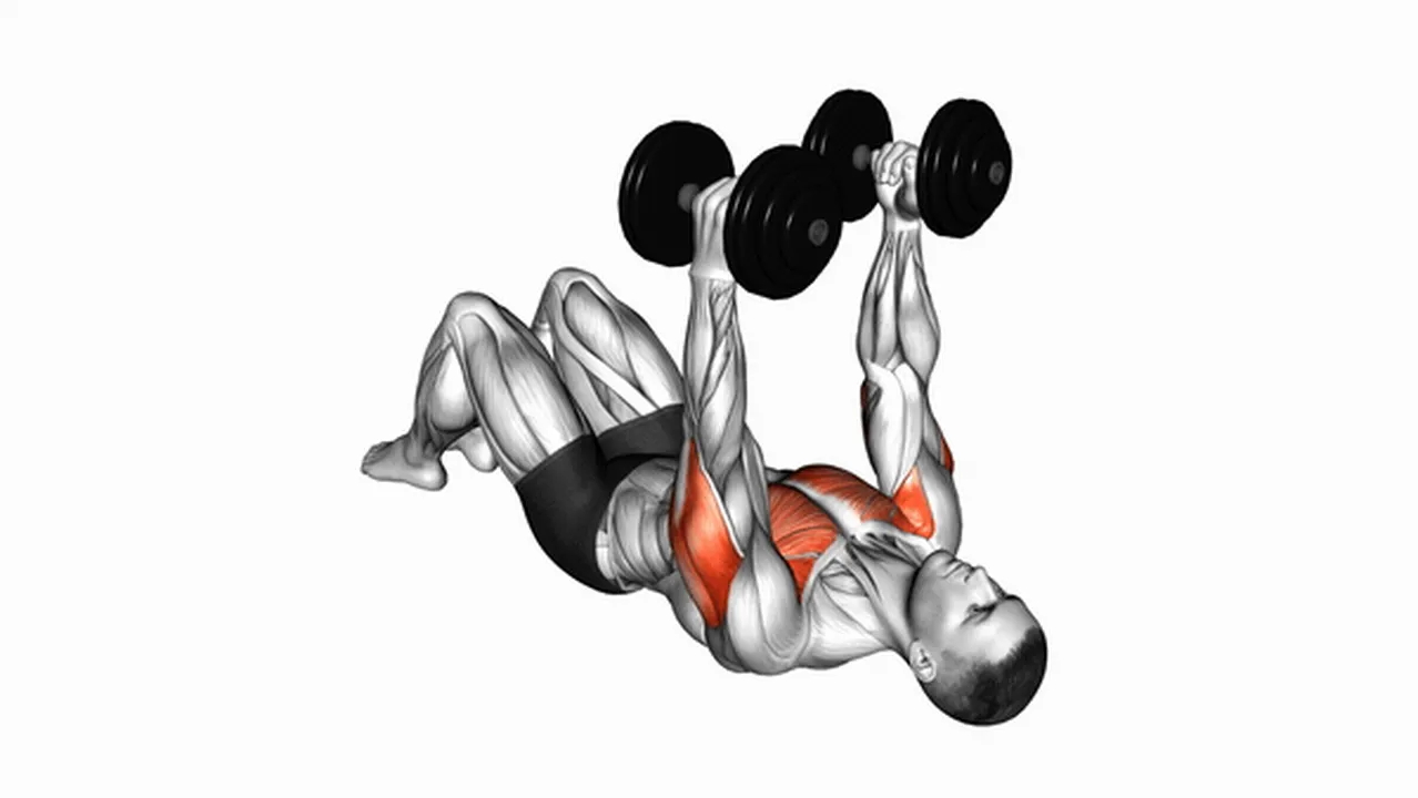 What are the benefits of the dumbbell lying on floor hammer press? Image