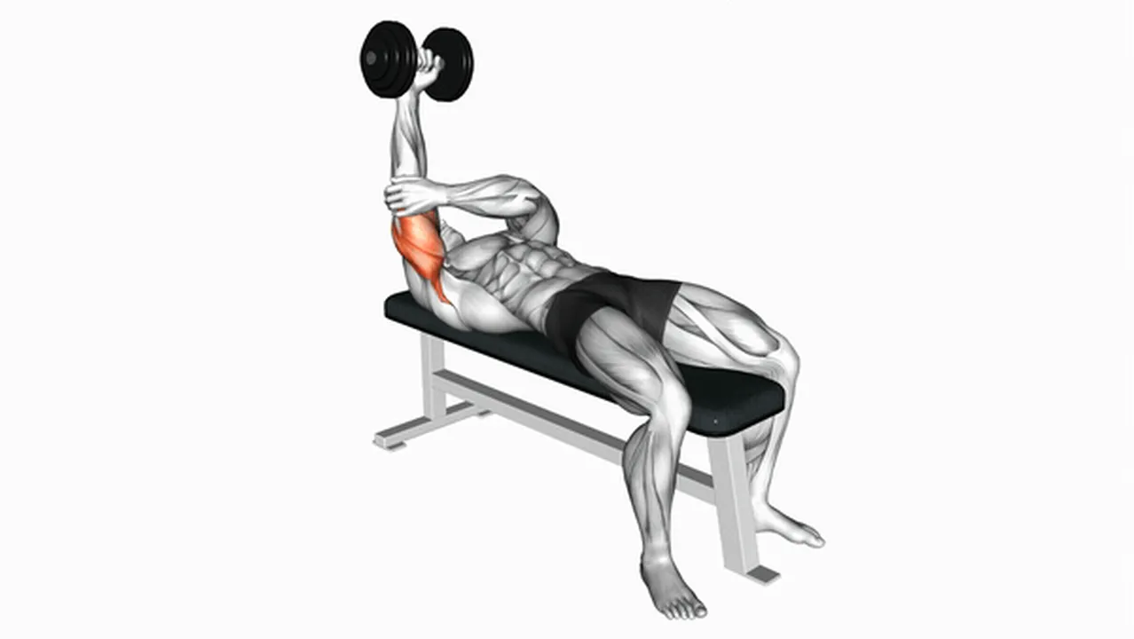 How to do a Dumbbell Lying One Arm Pronated Triceps Extension? Image