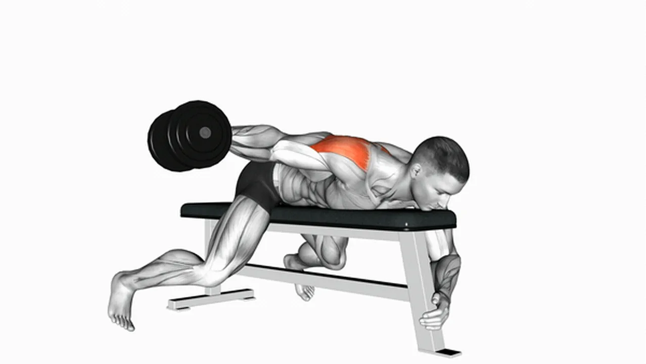 How to do dumbbell lying one-arm rear lateral raises? Image