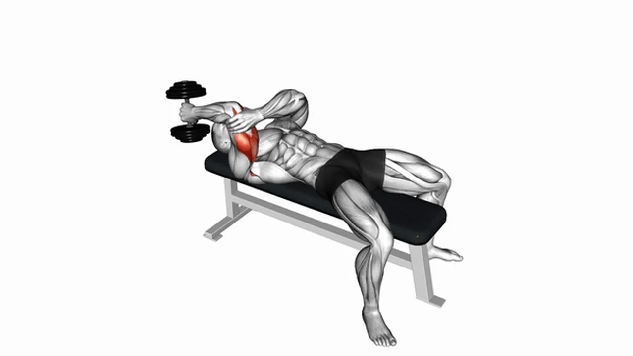 Common dumbbell lying one-arm supinated triceps extension variations Image