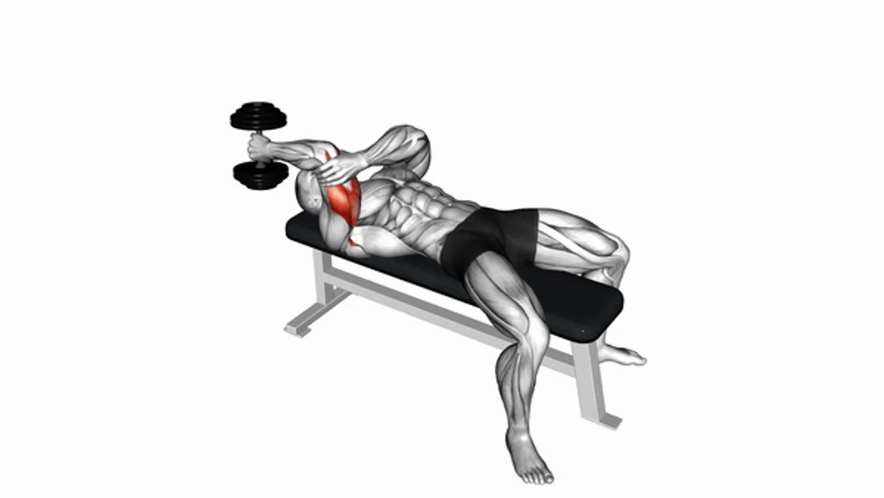 Dumbbell Lying One-Arm Supinated Triceps Extension