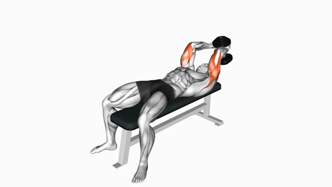 Dumbbell Lying Single Arm Extension