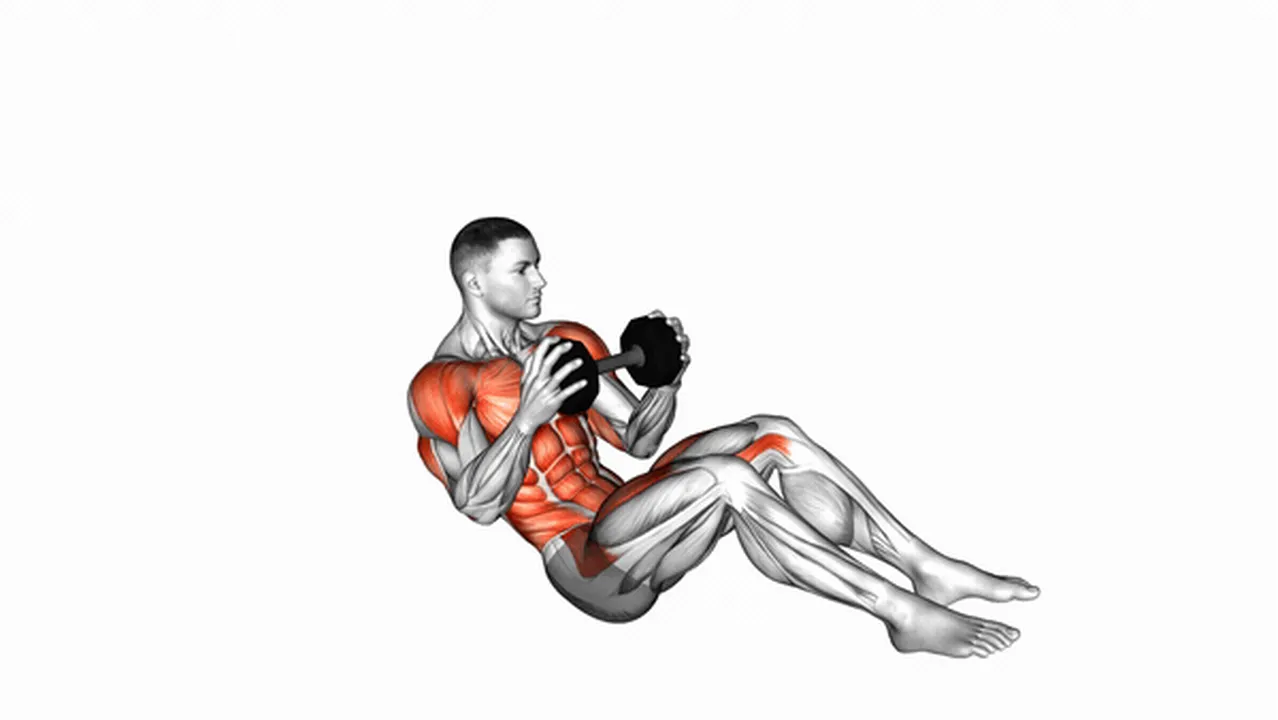 How to do the Dumbbell Military Press with Russian Twist? Image