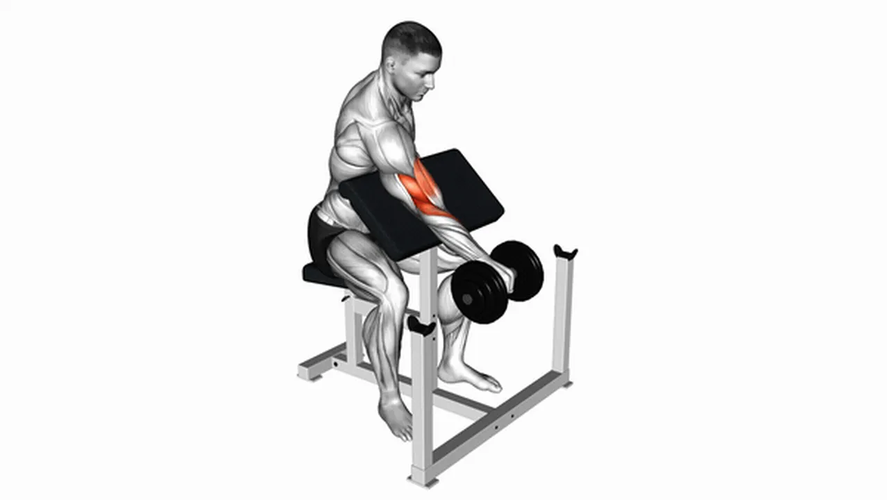 What are the benefits of Dumbbell One-Arm Reverse Preacher Curls? Image