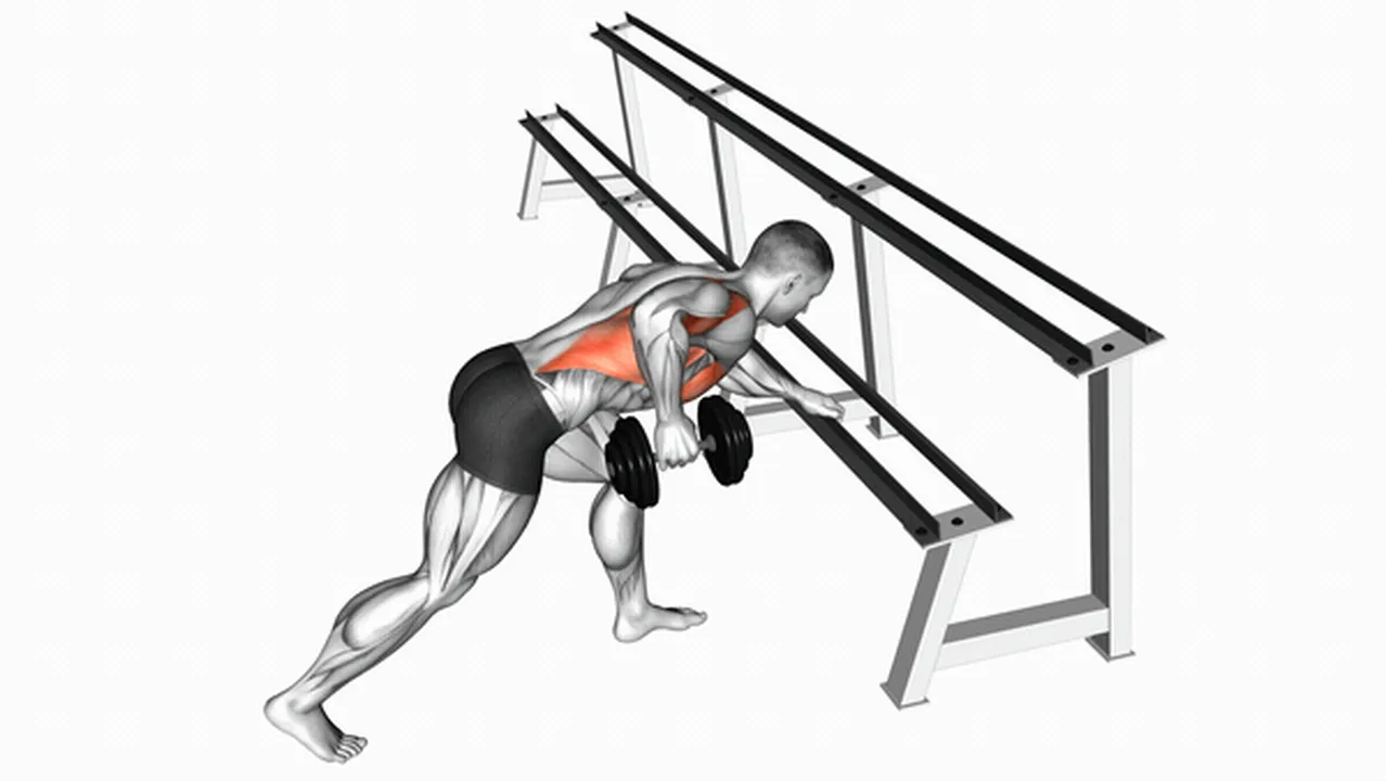 How to do Dumbbell One Arm Row with Rack Support? Image