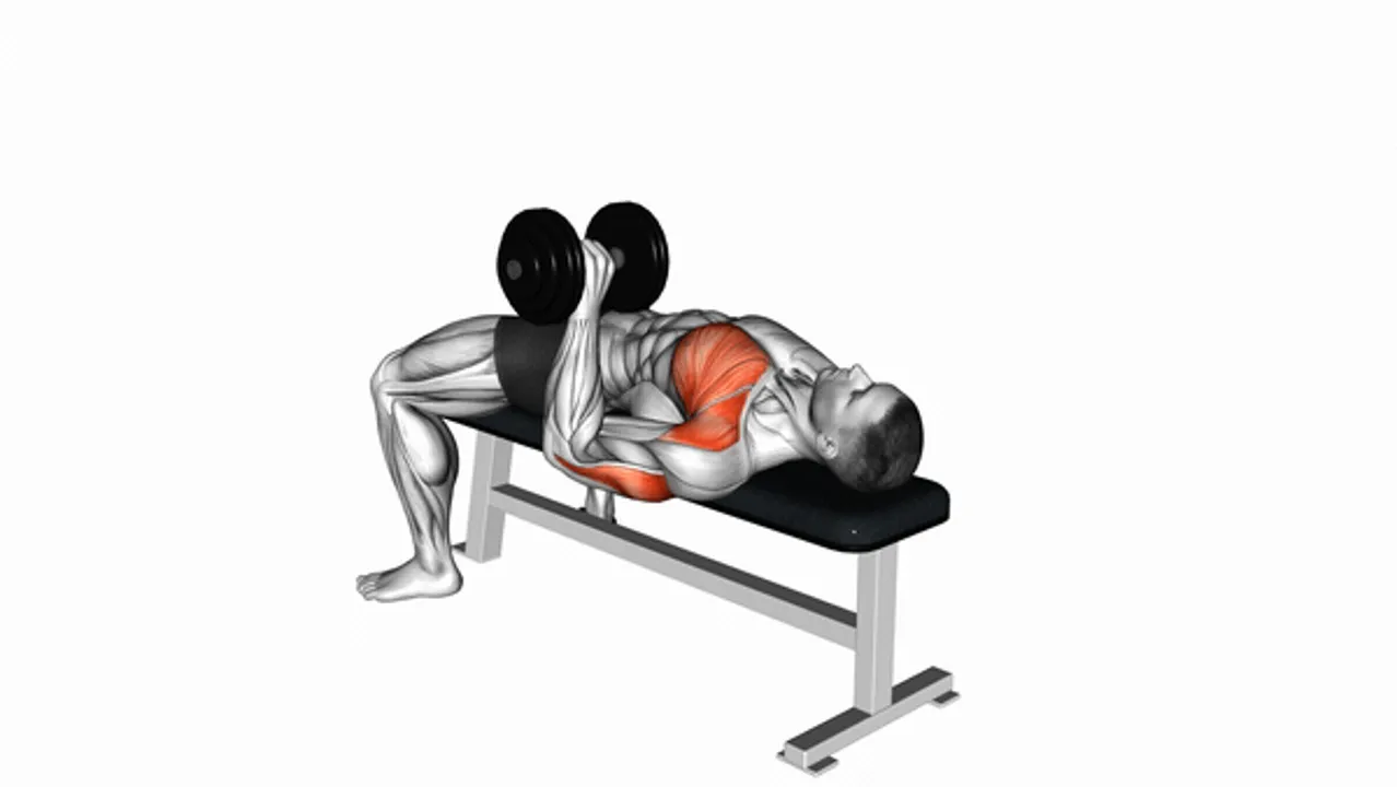 Dumbbell One-Arm Wide Grip Bench Press