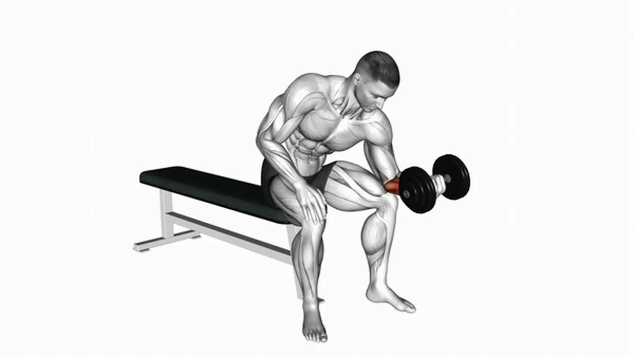 How to do dumbbell one-arm wrist curls? Image