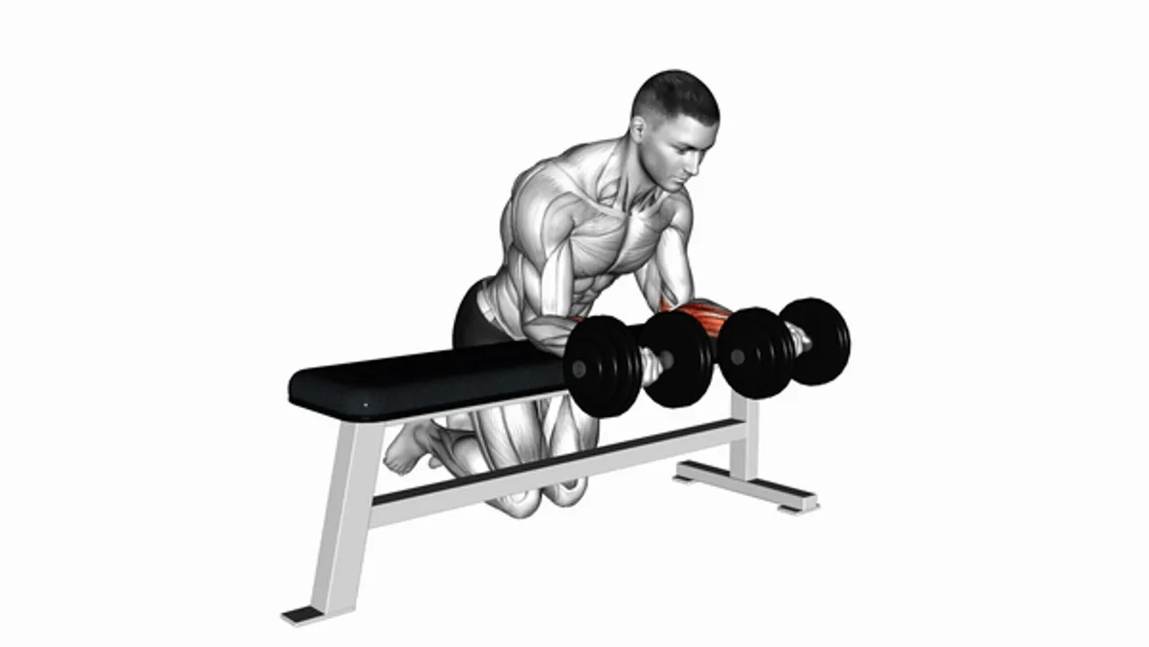 Dumbbell Over Bench Reverse Wrist Curl