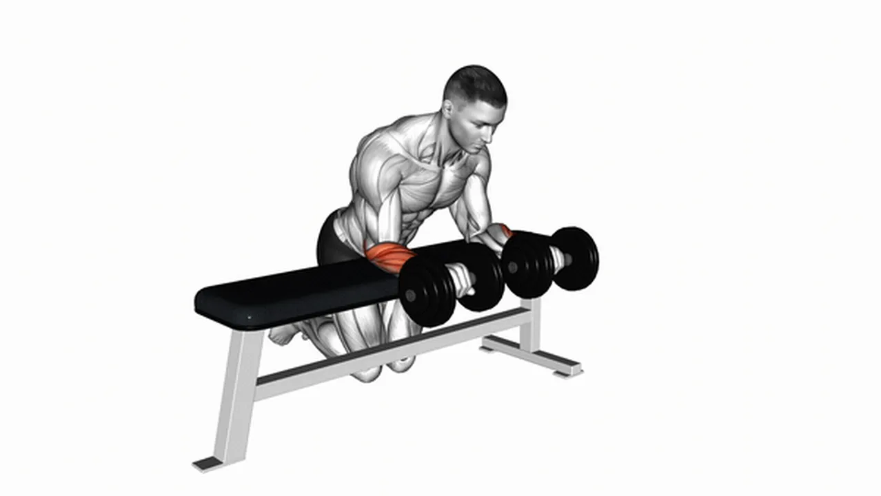 How to do Dumbbell Over Bench Wrist Curls? Image