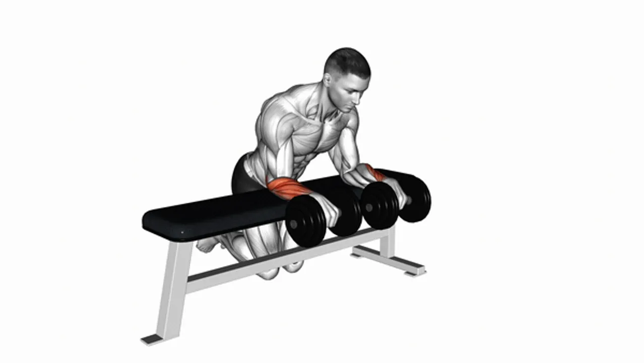 Dumbbell Over Bench Wrist Curl