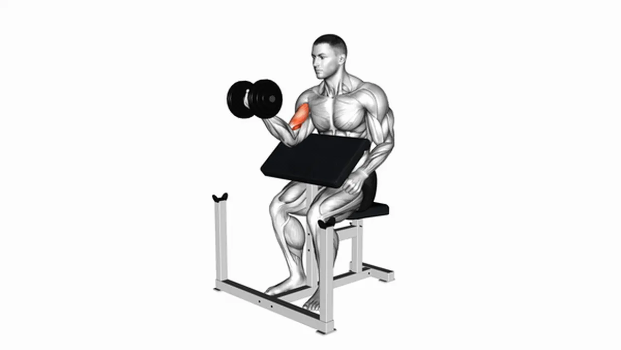 How to do dumbbell preacher curls? Image