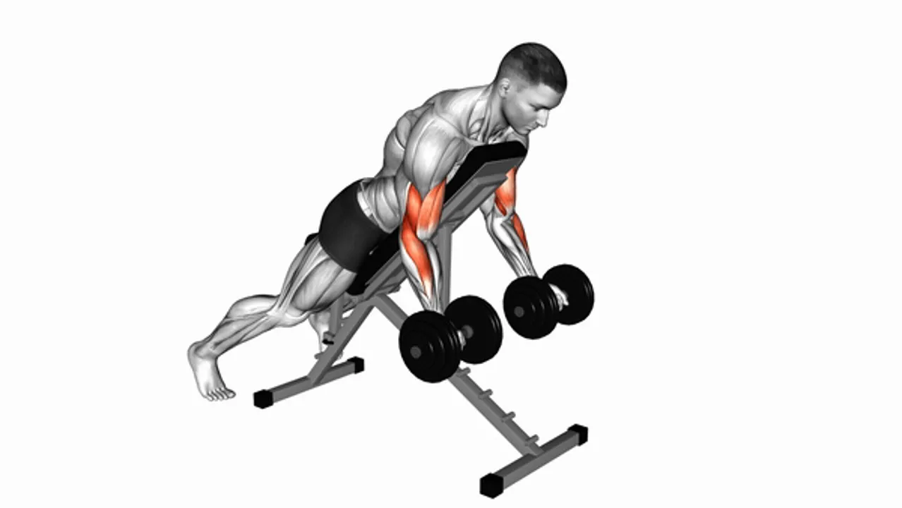 Dumbbell Prone Incline Curl