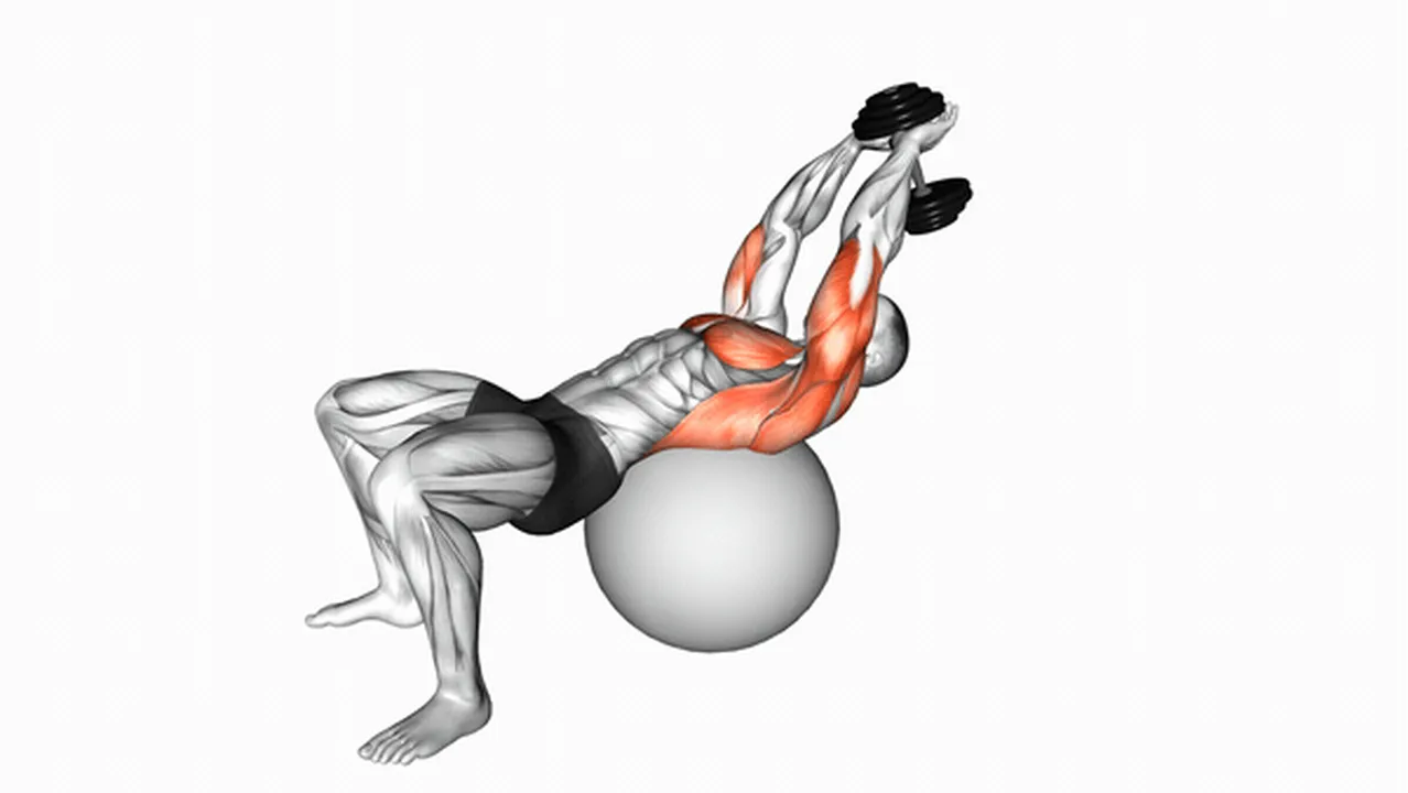 What are the benefits of dumbbell pullovers on exercise ball? Image